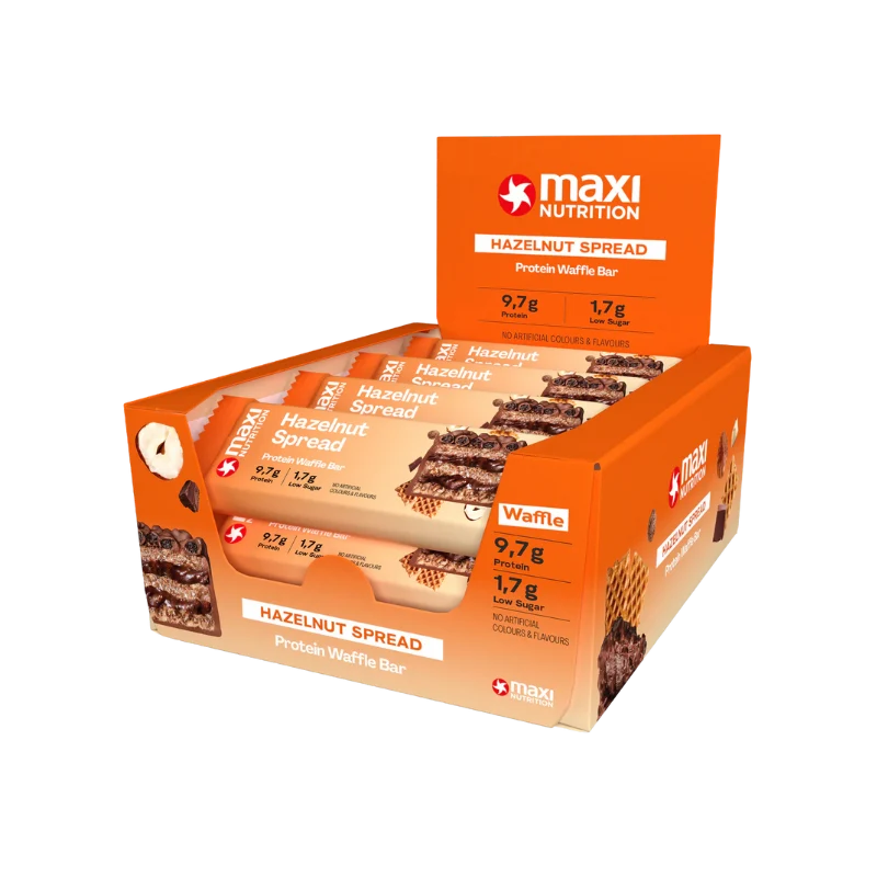 Maxi Nutrition Wafer Bar – 12 per box – Hazelnut Spread